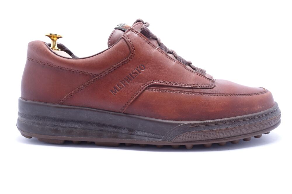 Mephisto Shoes Mens Size 11.5 Brown Leather Low Top Comfort Made Portugal